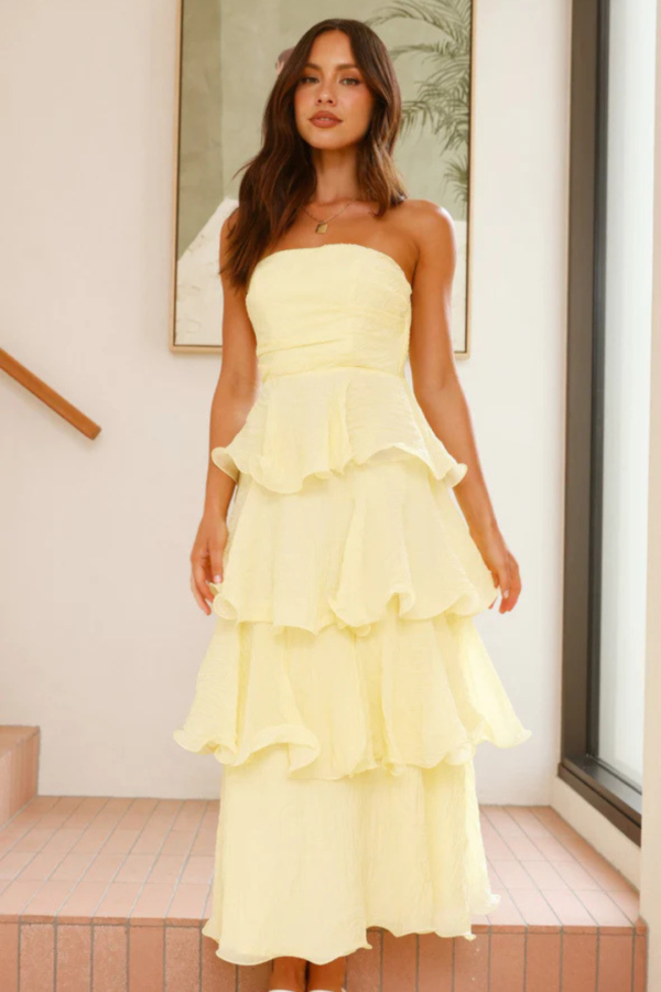 Ruffle Romance Strapless Dress